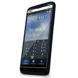Aplicativo de telefonia VoIP rodando em um celular, permitindo fazer e receber chamadas pela internet com interface intuitiva. Uma solução prática para comunicação corporativa móvel.