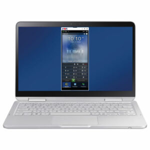 Um software de telefonia VoIP exibido na tela de um notebook, permitindo chamadas diretamente do computador, sem a necessidade de um telefone físico. Ideal para comunicação empresarial remota e flexível.