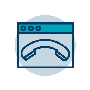 Telefone em uma página web